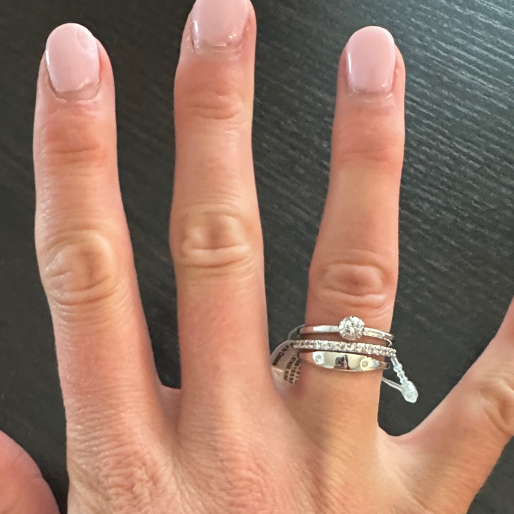 Henri Bendel Silver Ring Set